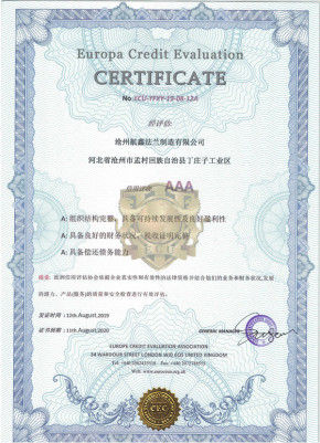 Çin Cangzhou Hangxin Flange Co.,Limited Sertifikalar